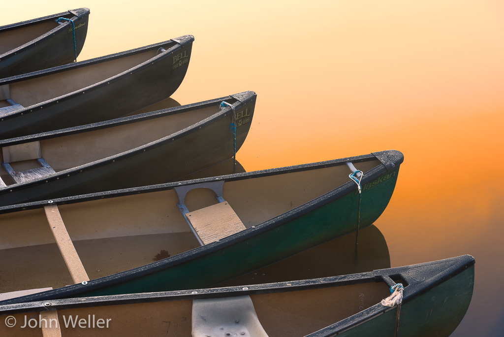 Canoes on Lake Hope.